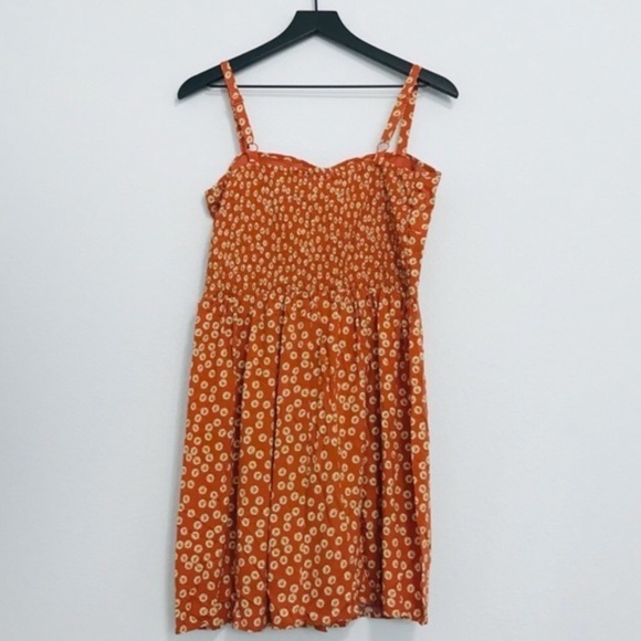 New! Lily Rose Bohemian 70s Ditsy Floral Daisies Smocked Corset Skater Dress - Picture 3 of 10